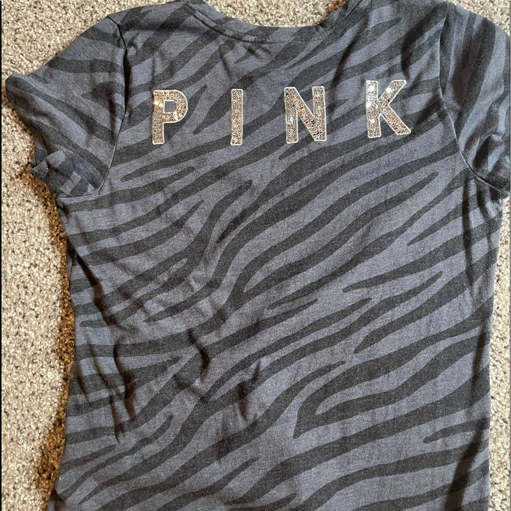VS pink- Bling Zebra print - Large
